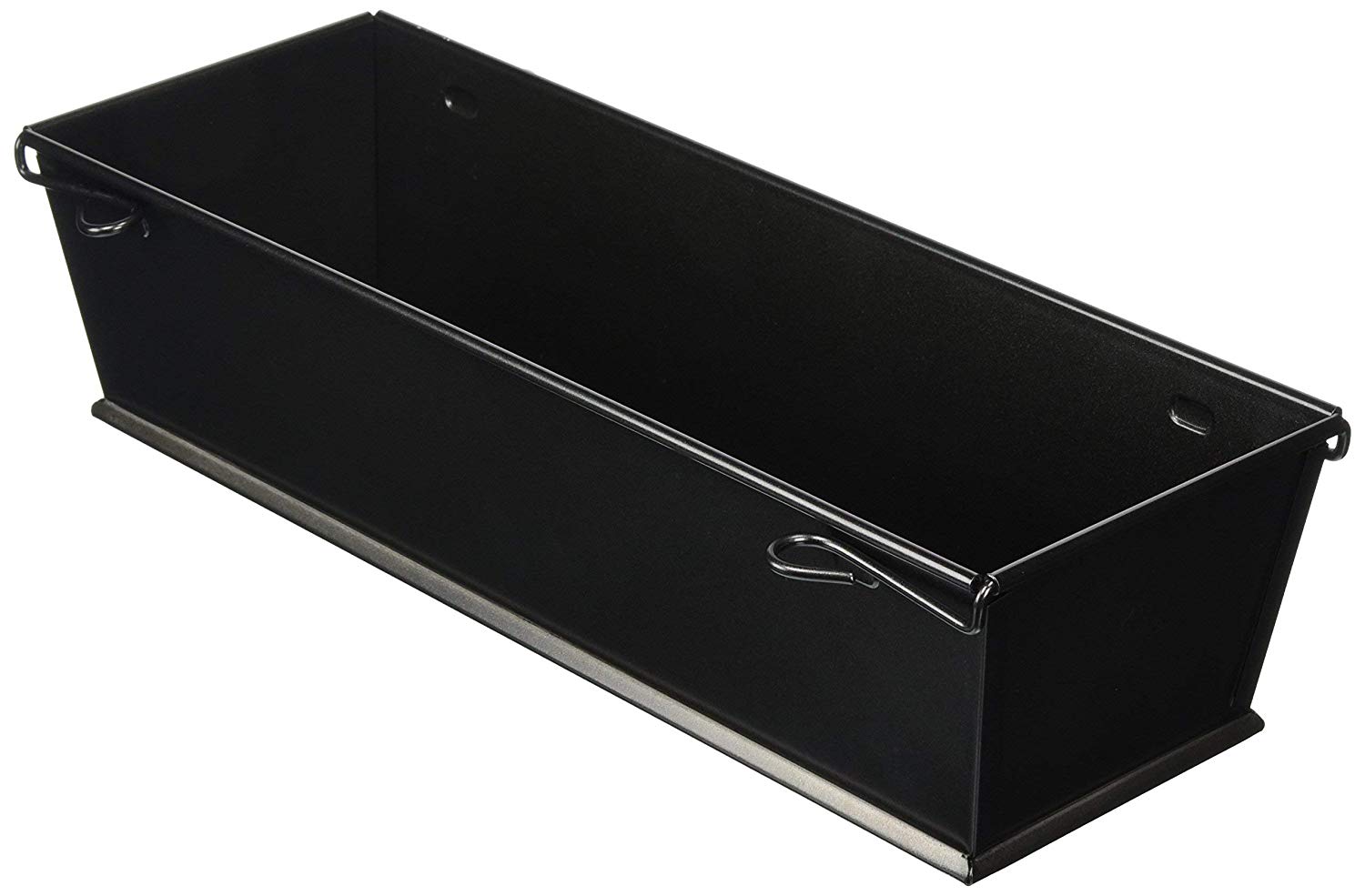 Paderno World Cuisine 11.875 by 4 Inch Non-Stick Pate Mold with Removable Bottom, Black, 11.88 x 3.88 x 4 inches