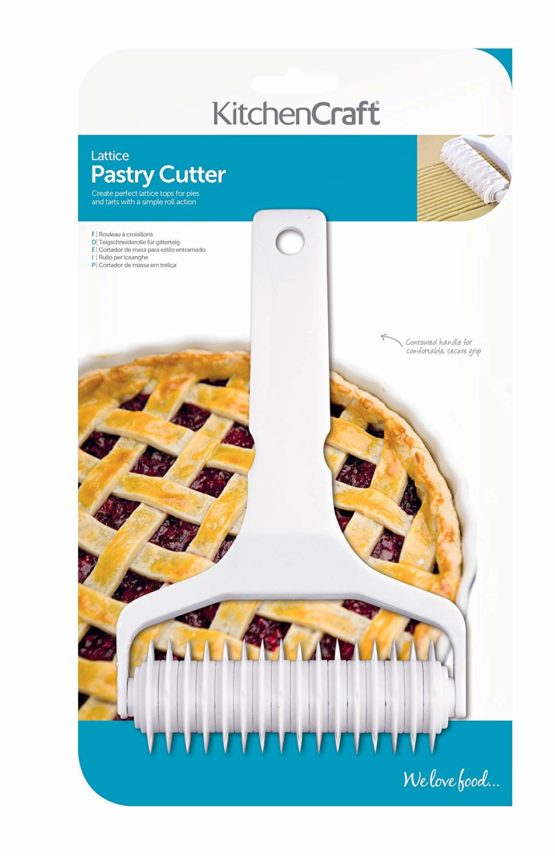 KitchenCraft Lattice Pastry Cutter Wheel, Plastic, White, 21 x 13 cm - Image 3