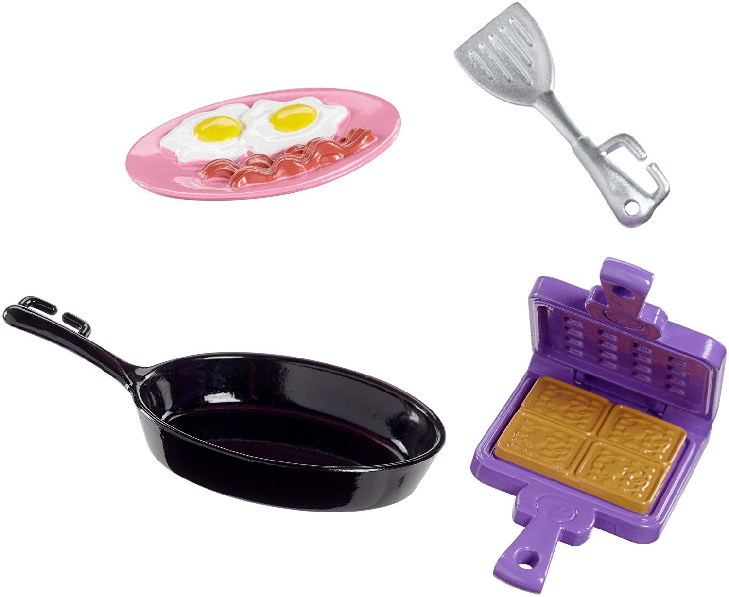 Mattel Barbie FHP70 Cooking & Baking Kitchen Utensil with Breakfast, Purple, Piccolo - Image 2