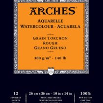 Arches Watercolor Hot Pressed Paper Pad 10-inch x 14-inch-12 Sheets, Other, Multicoloured, 26.03x36.19x0.63 cm