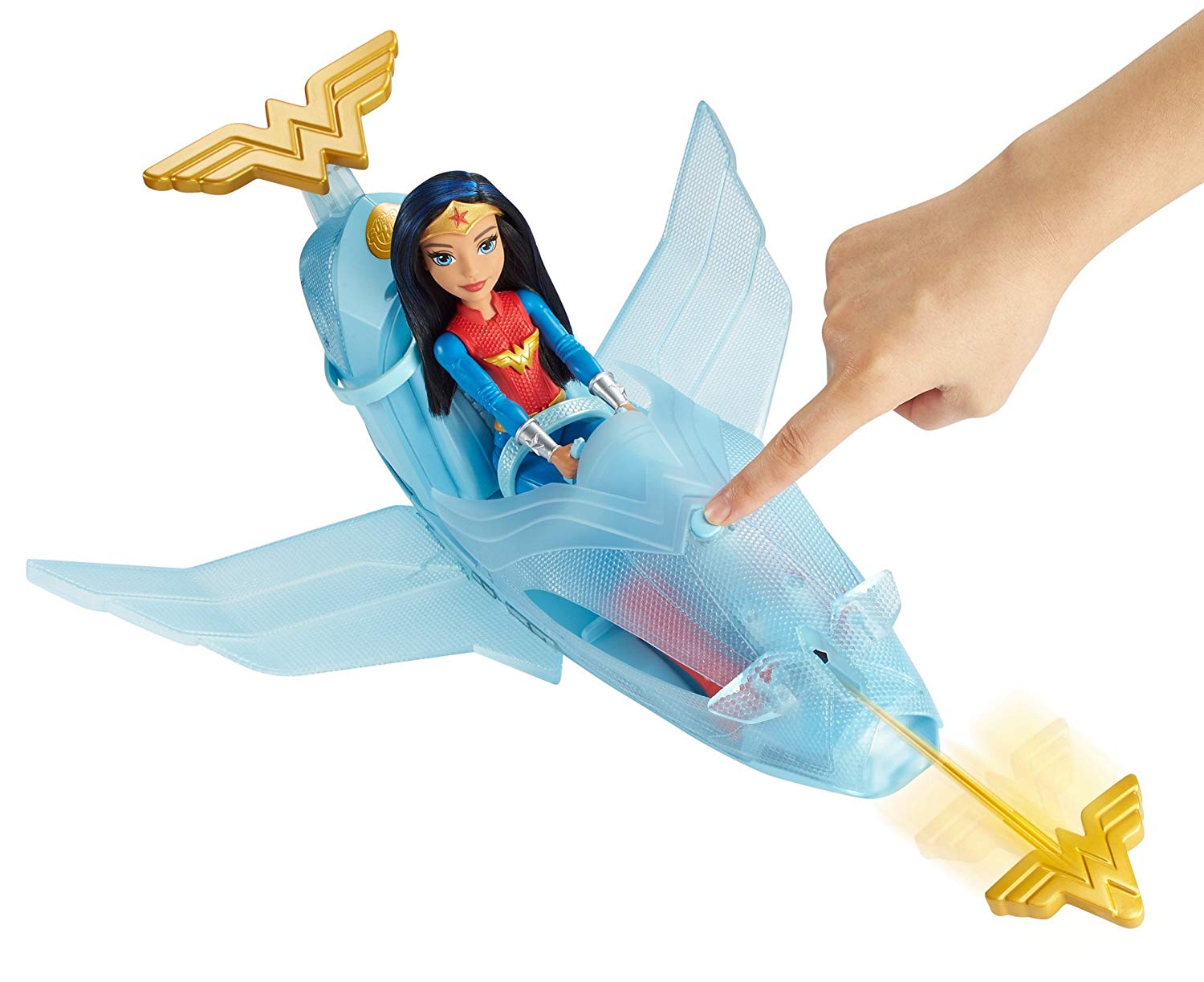 Mattel DC Comics DYN05 Super Hero Girls Wonder Woman and Invisible Jet Dolls, 19.0 inches tall - Image 3