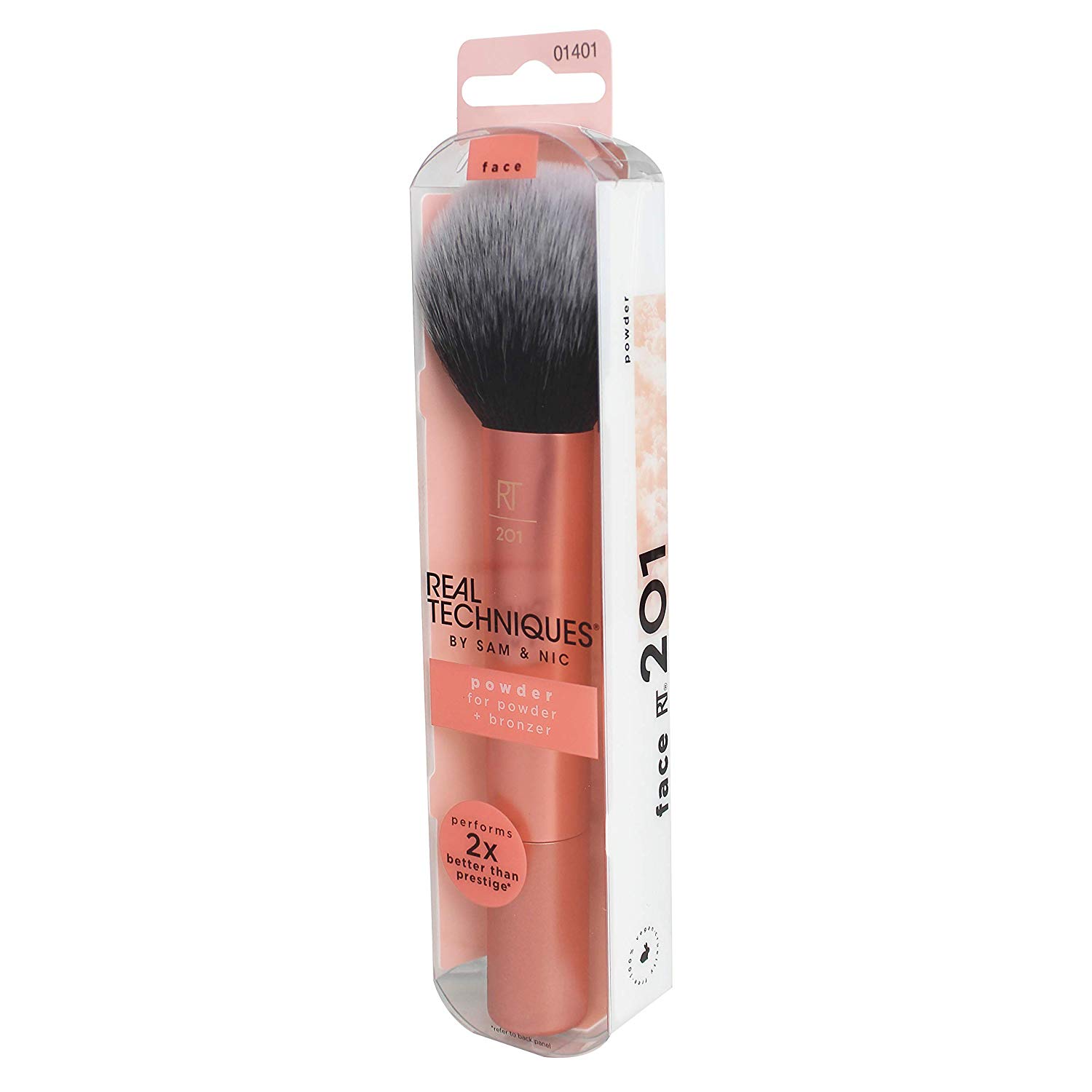 Real Techniques Ultra Plush Face Brush, large, soft, fluffy makeup tool for powder, bronzer, or blush, vegan - Image 4