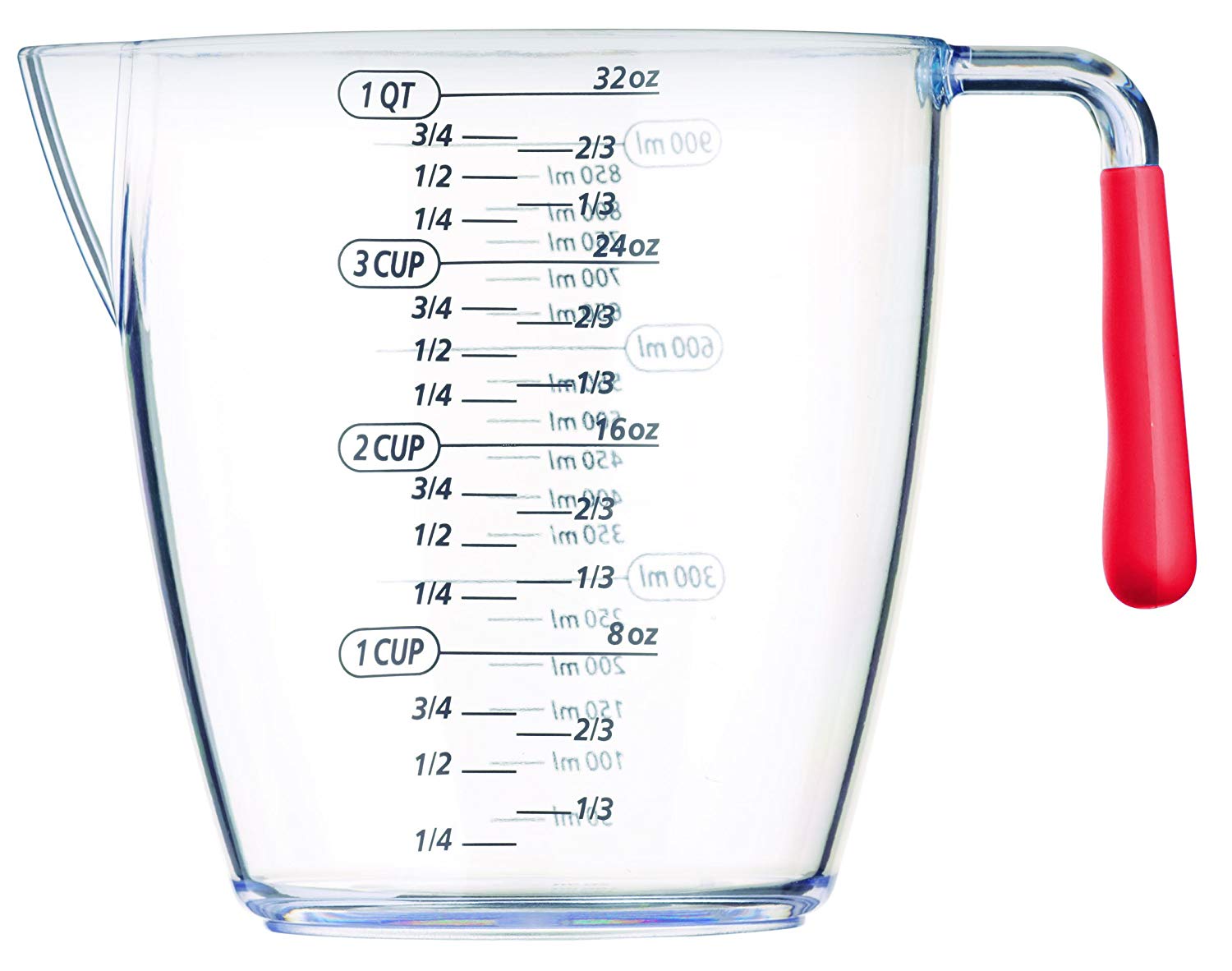 Colourworks CWMJUGSETRED KitchenCraft 3 Piece Measuring Jug Set - Red,18 x 10.4 x 16 cm - Image 2