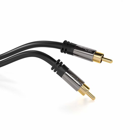 KabelDirekt – 3m – RCA/phono subwoofer lead cable, 1 to 1 RCA/phono, audio/digital/video (coax cable, RCA/phono male/male cinch plugs, for amps/Hi-Fis, audio signals/composite video, 75 ohm, black) - Image 4