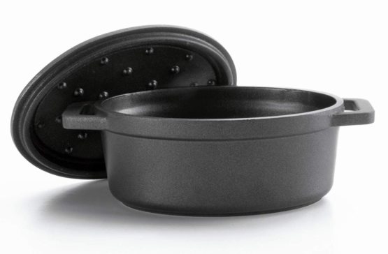 LACOR Cast Aluminium Oval Casserole, Black, One Size, 12 x 8.5 cm - Image 2