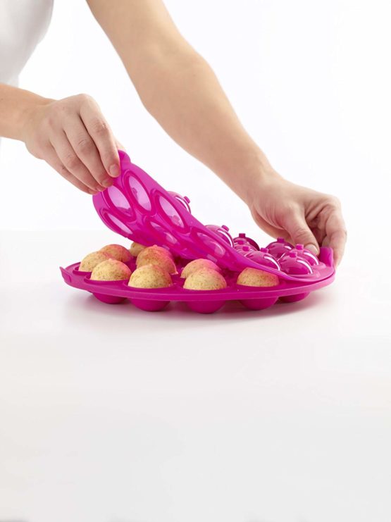 Lékué 500 ml 18 Cavity Cake Pops Tray, Pink - Image 4