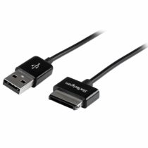 StarTech USB2ASDC3M 3 m Dock Connector to USB Cable for ASUS Transformer Pad and Eee Pad Transformer (TF101, etc)/Slider, Data/Charge Cable, Black