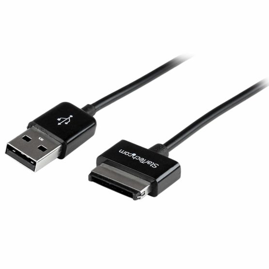 StarTech USB2ASDC3M 3 m Dock Connector to USB Cable for ASUS Transformer Pad and Eee Pad Transformer (TF101, etc)/Slider, Data/Charge Cable, Black