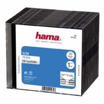 Hama 11432 Slim CD Box, pack of 20, black, value pack