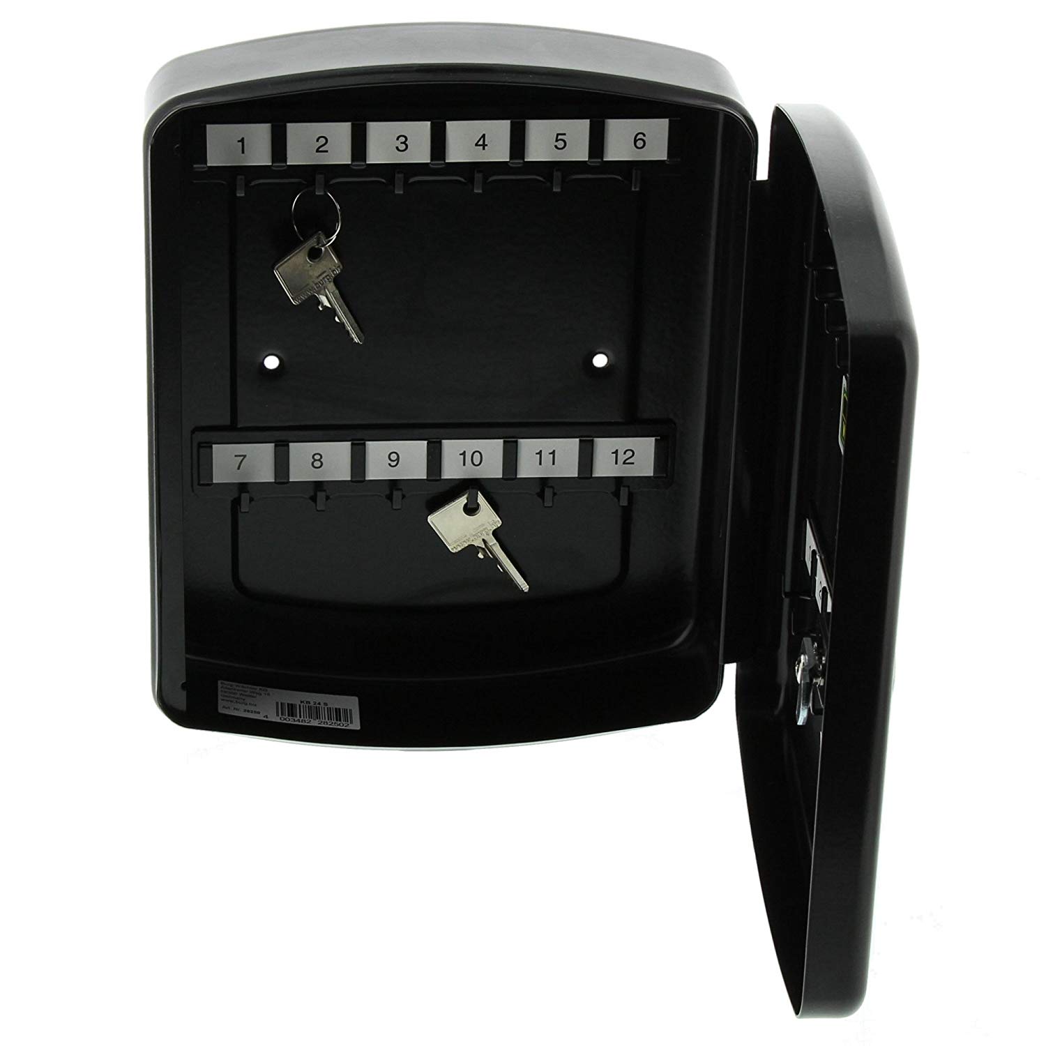 BURG-WÄCHTER, Key Cabinet, 24 Hooks, Sheet Steel, Height: 255 mm, KB 24 S, Black, Small - Image 4