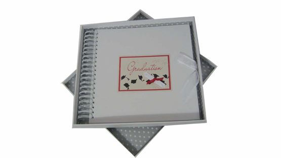 White Cotton Cards Graduation Scroll Card and memories Book