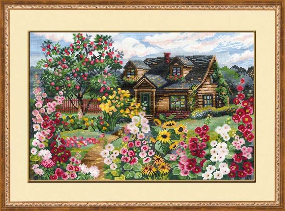 RIOLIS Cross Stitch Kit - 978 - Flowering Garden, Multi, 38cm x 26cm