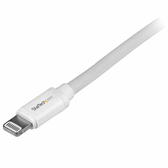 StarTech USBLT2MW USB to Lightning Cable - Apple MFi Certified - Long - 2 m (6 ft.) - White - Image 3