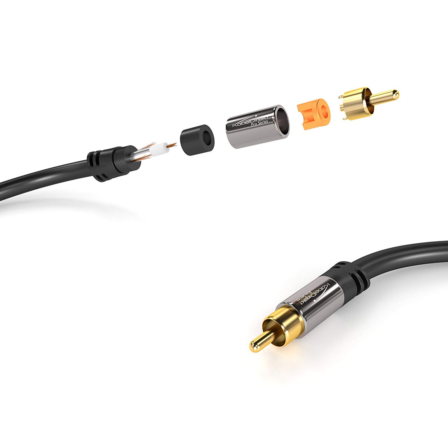 KabelDirekt, 1.5m, RCA/phono subwoofer lead cable, 1 to 1, audio/digital/video (coax cable, male/male cinch plugs - Image 3