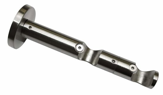 Gardinia Bracket Ø 20 mm 8/6, Metal, Stainless Steel Finish, 8 x 8 x 0.02 cm