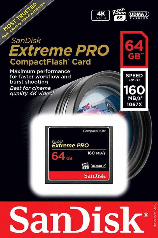 SanDisk Extreme Pro 64 GB 160 MB/s CompactFlash Memory Card - Black/Gold/Red - Image 4