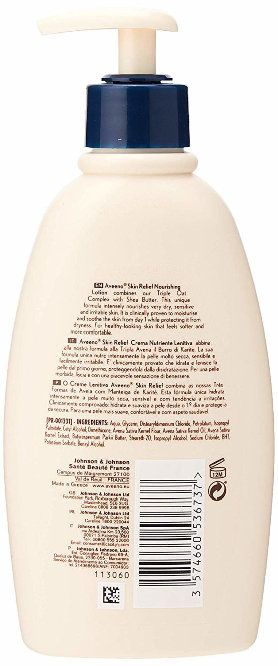 Aveeno Skin Relief Nourishing Lotion with Shea Butter 300ml, color_473, (Pack of 1) - Image 3