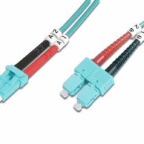 Digitus FO patch cable OM3-5 m LC to SC fiber optic cable - LSZH - Duplex Multimode 50/125µ - 10 GBit/s - Turquoise