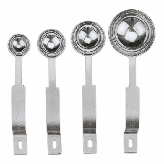 Staedter 4 Piece Measuring Spoon Set, Stainless Steel, Silver, 30 x 30 x 30 cm