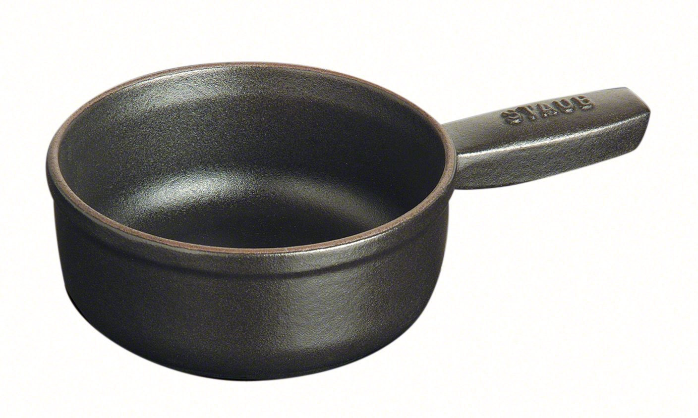 STAUB 40509-594-0 Mini Cheese Fondue Pot, Matt Black, 12 cm