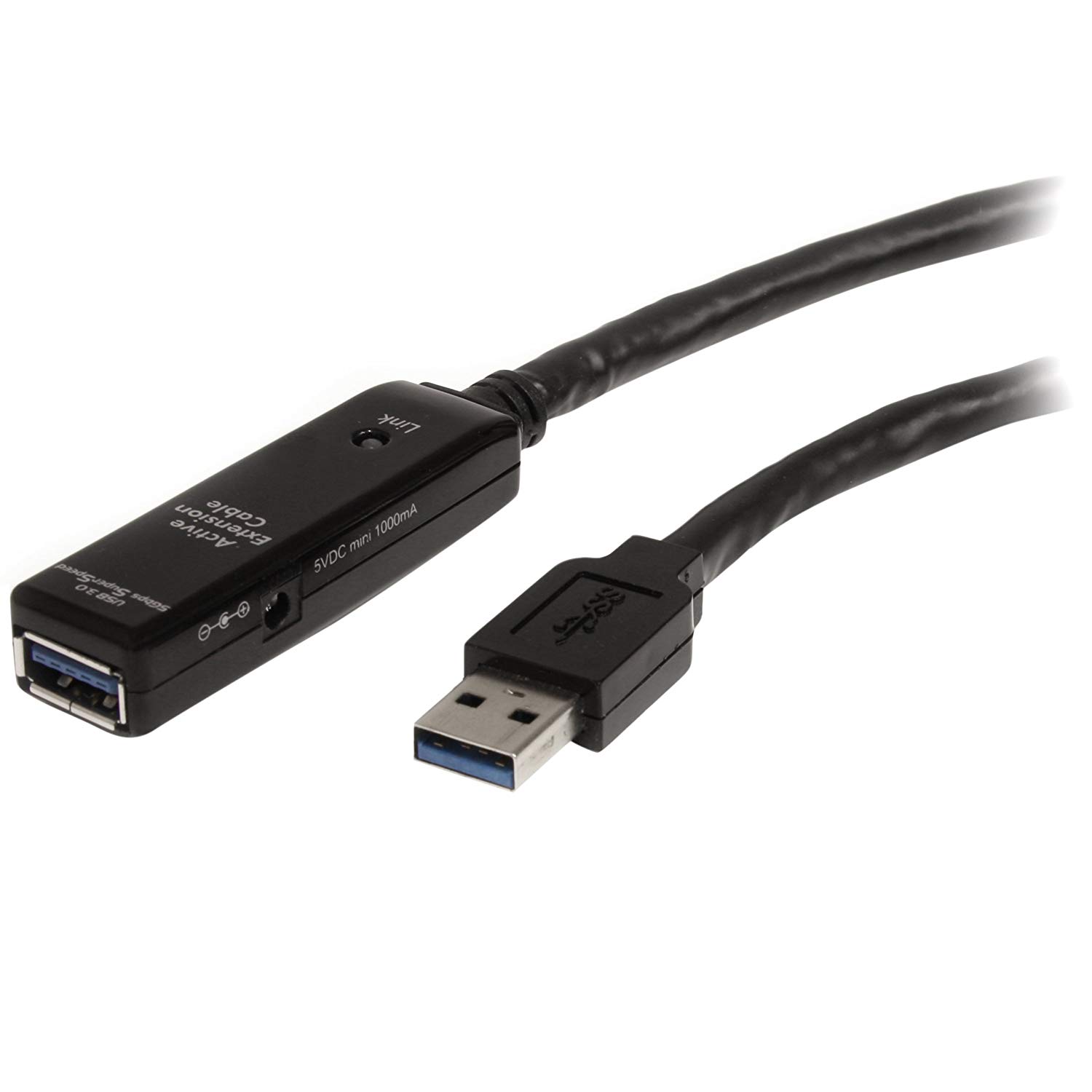 StarTech.com 32.8 ft Active USB 3.0 Extension Cable with AC Power Adapter, Shielded