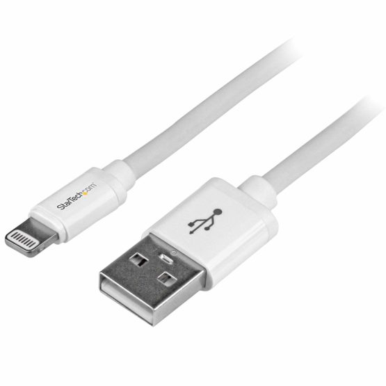 StarTech USBLT2MW USB to Lightning Cable - Apple MFi Certified - Long - 2 m (6 ft.) - White - Image 2