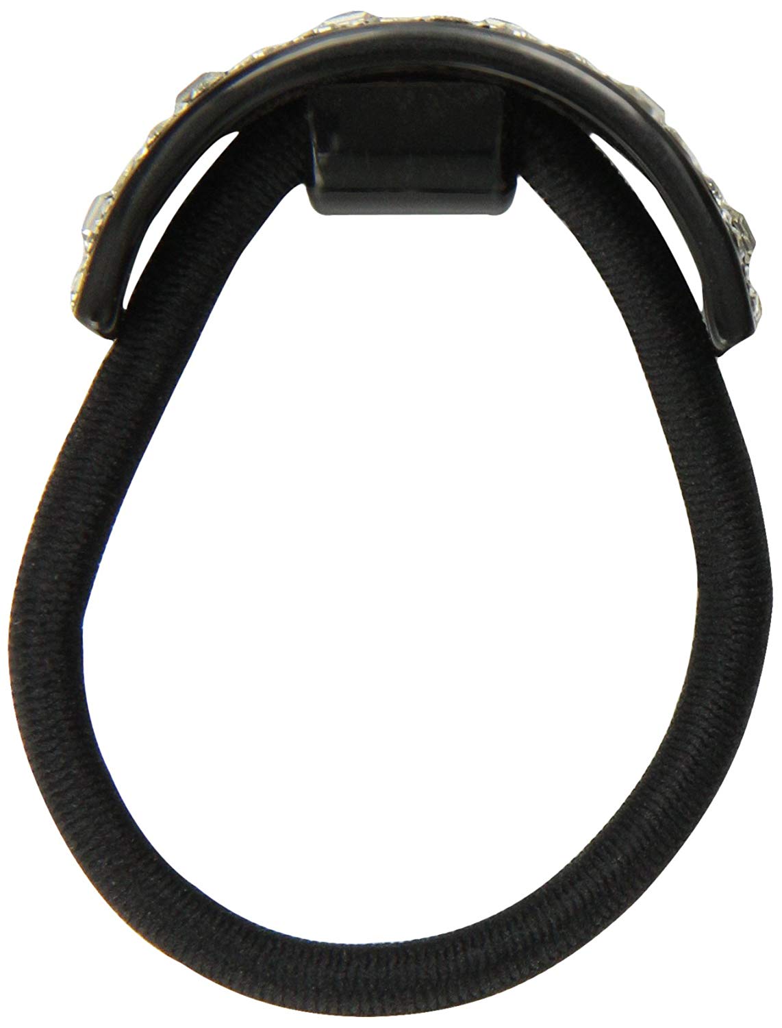 Caravan Hair Decoration Ponytail Holder Number 1260, Black