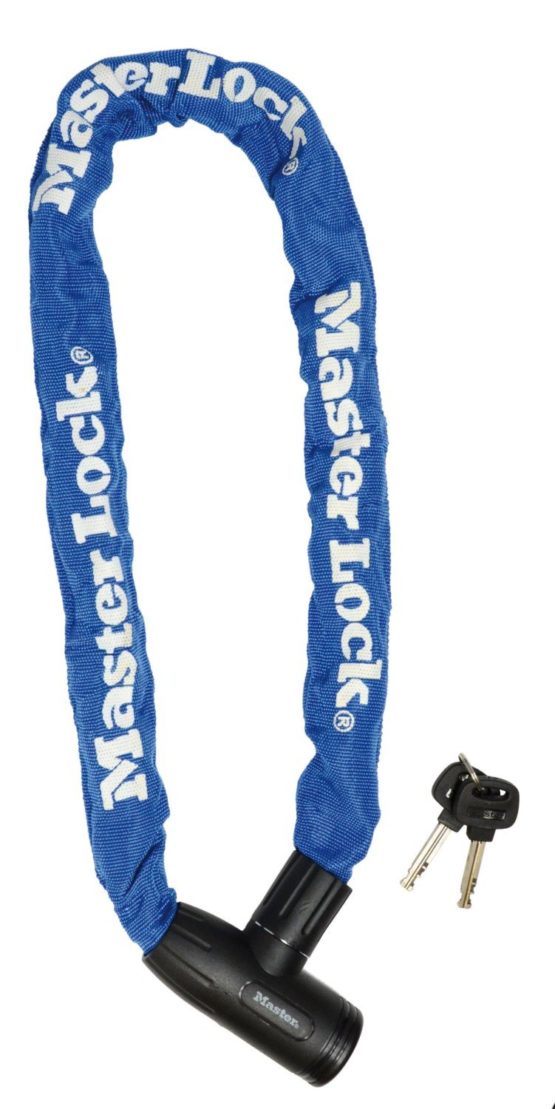 Master Lock Bike Chain Lock [Key] [90 cm Chain] [Blue] 8391EURDPROCOLB - Ideal for Bike, Electric Bike, Mountain Bike, Road Bike, Folding Bike