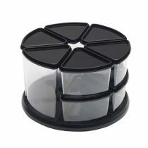 Deflecto Carousel Storage Tidy Crystal Tubs - Black (Pack of 9), 39010104