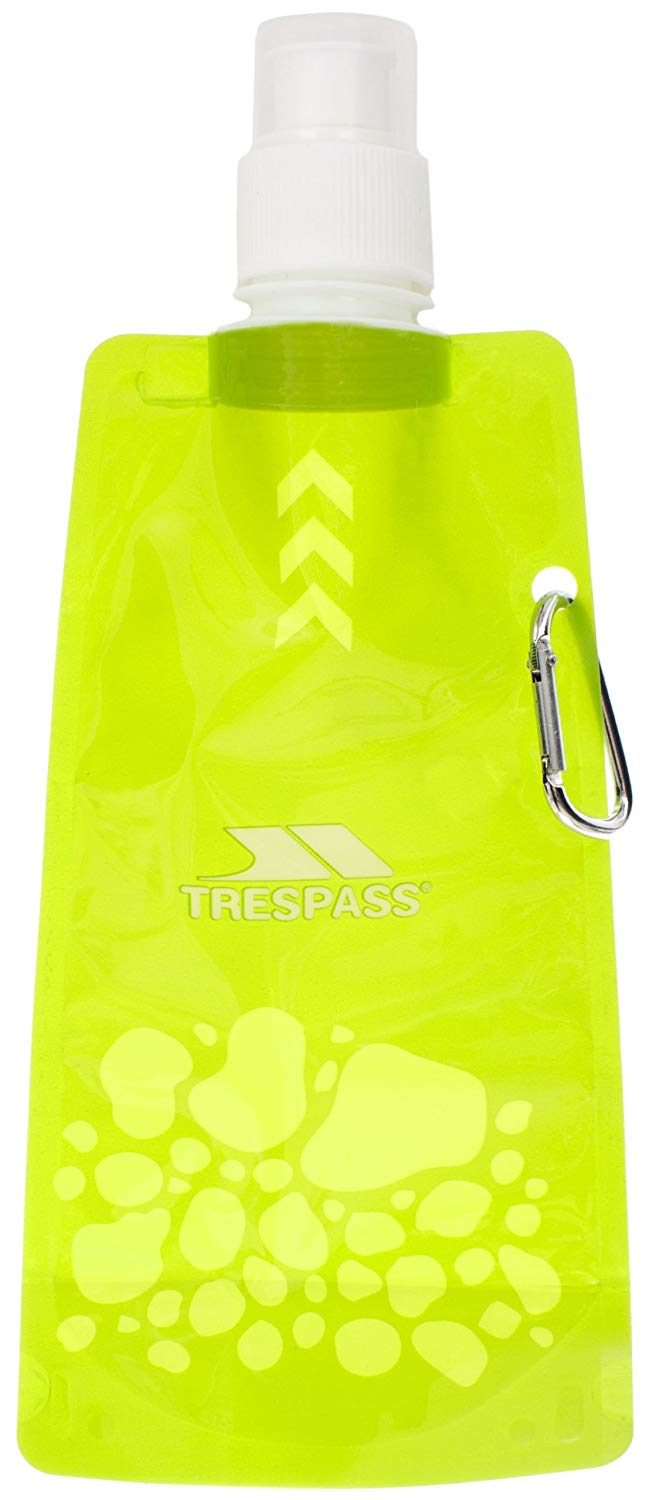 Trespass Hydromatic Collapsable Water Bottle for Hiking Trekking Sport 480 ml, Green