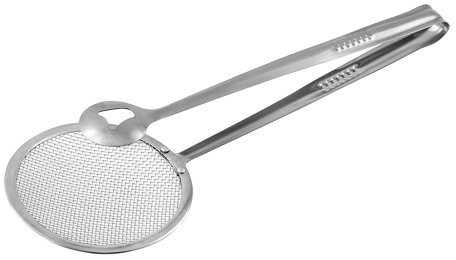 Fackelmann 42907 Frying Tongs with Skimmer 29 cm, Silver