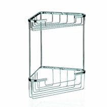 kela Corner Rack Chromed Brass, 24.5 x 30.5 x 15 cm