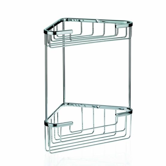 kela Corner Rack Chromed Brass, 24.5 x 30.5 x 15 cm