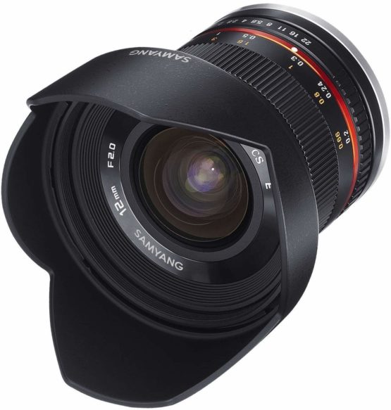 Samyang 1220509101 12 mm F2.0 Manual Focus Lens for Micro Four-Thirds - Black