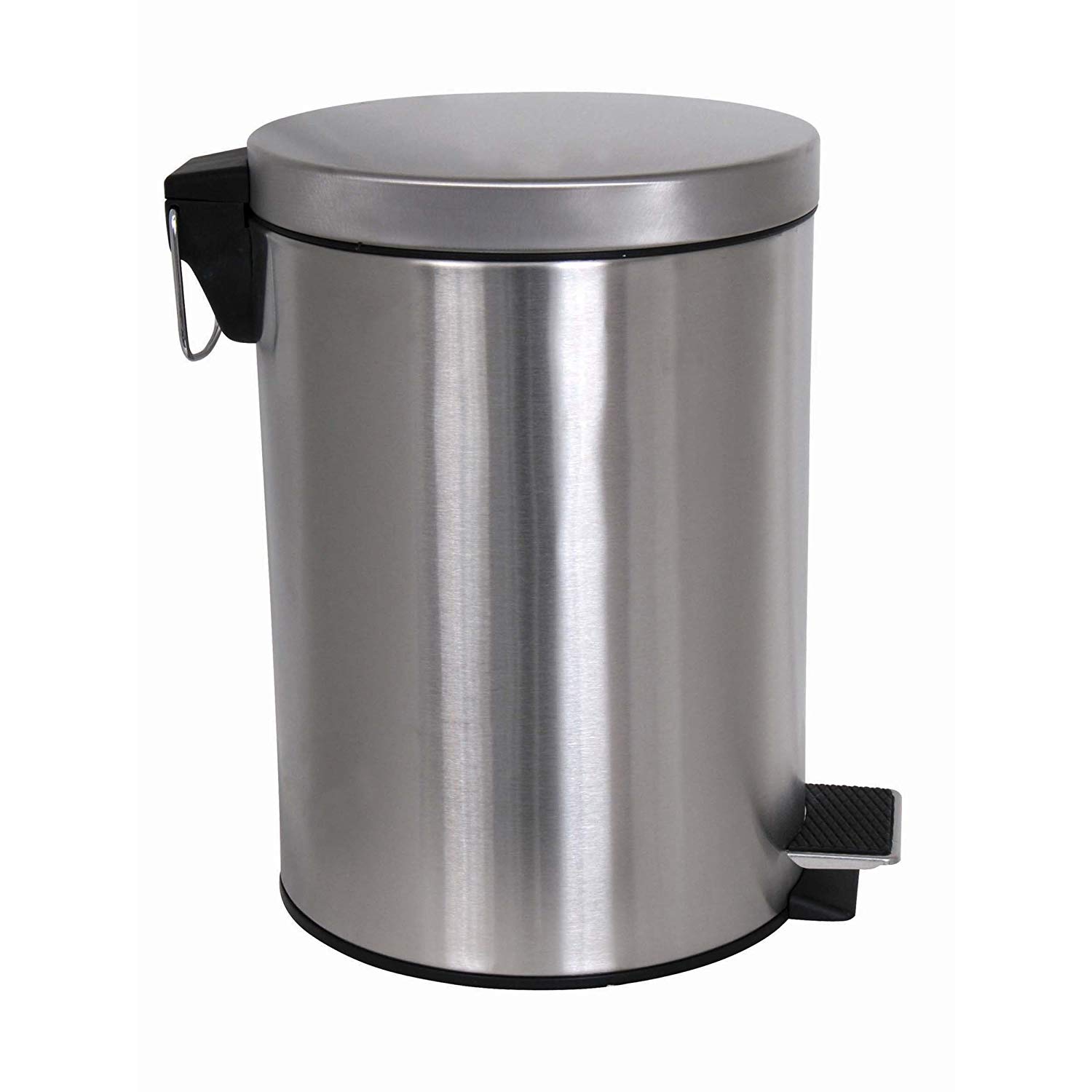 MSV Stainless Steel Pedal Bin, Silver, 12 Litre