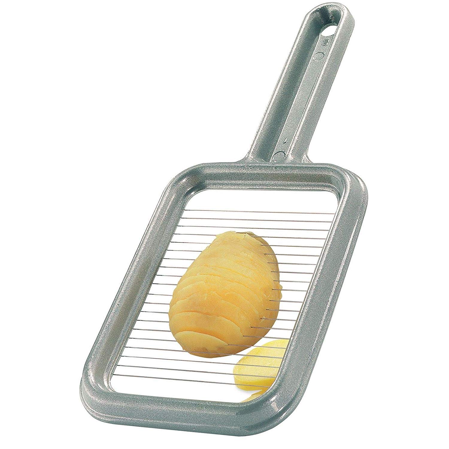 Westmark jacket potato/mozzarella cutter, aluminum/stainless steel, Rondex, silver, 60802260, White/Silver, 25.8 x 11.4 x 1.2 cm