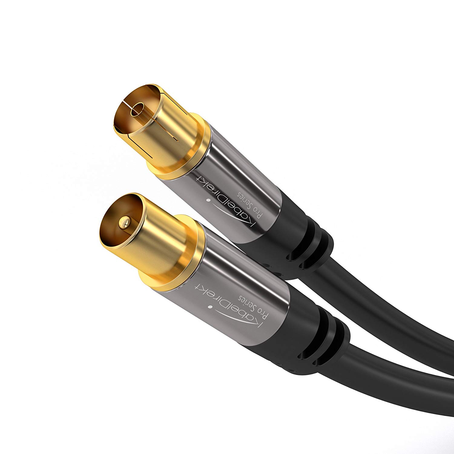 KabelDirekt, 4K TV Aerial Cable, Coaxial Cable, 20m, For Digital & Analogue TV, Metal Connectors