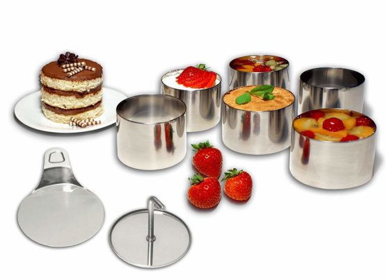 CHG Dessert-/Decorating Ring Set 7,5cm 8 Pieces, Stainless Steel, Silver, 15 x 15 x 10 cm - Image 2