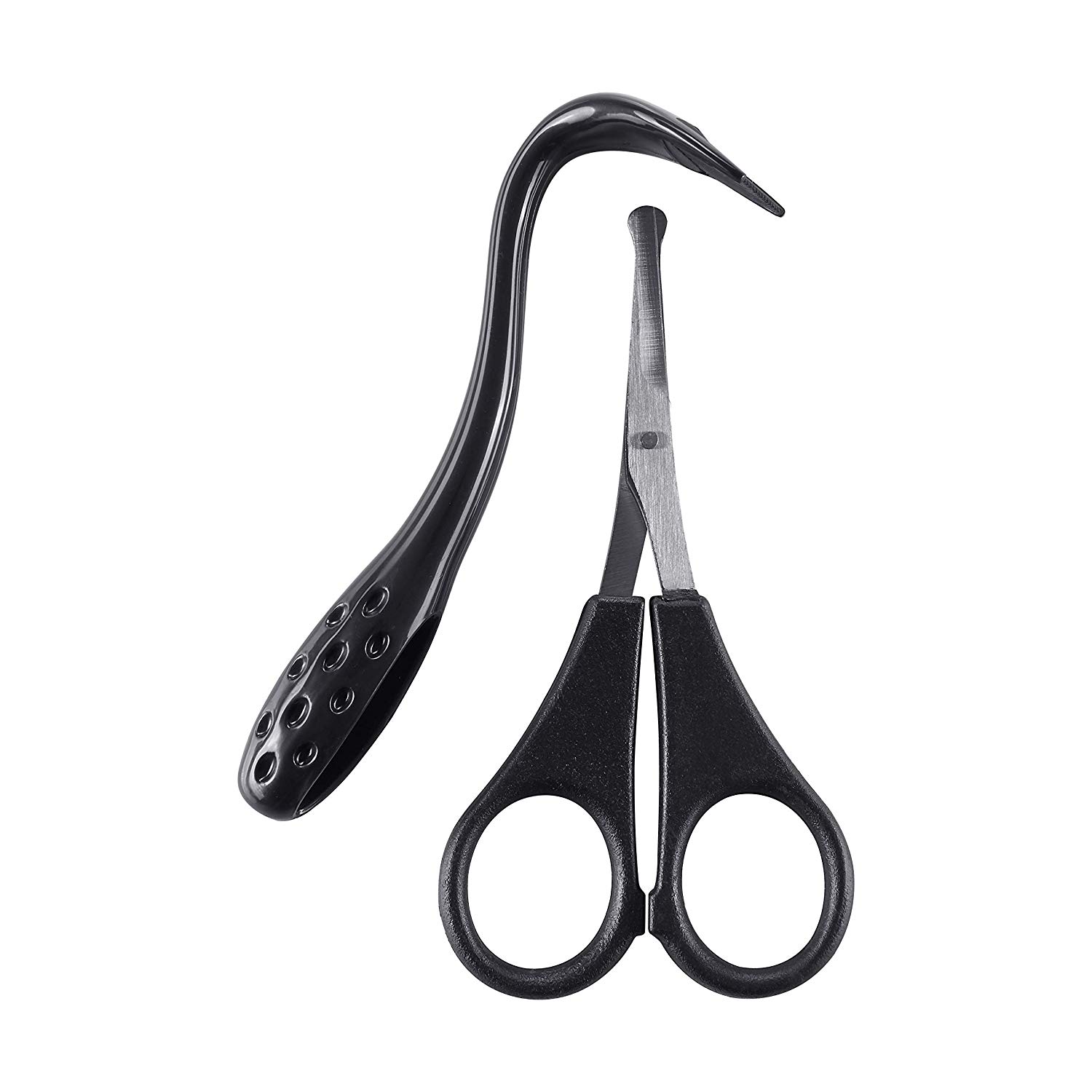Mikki Dog, Cat Ear and Face Grooming Care Set - Scissors and Comb Set for Face Ear, Nose and Paw, Clear