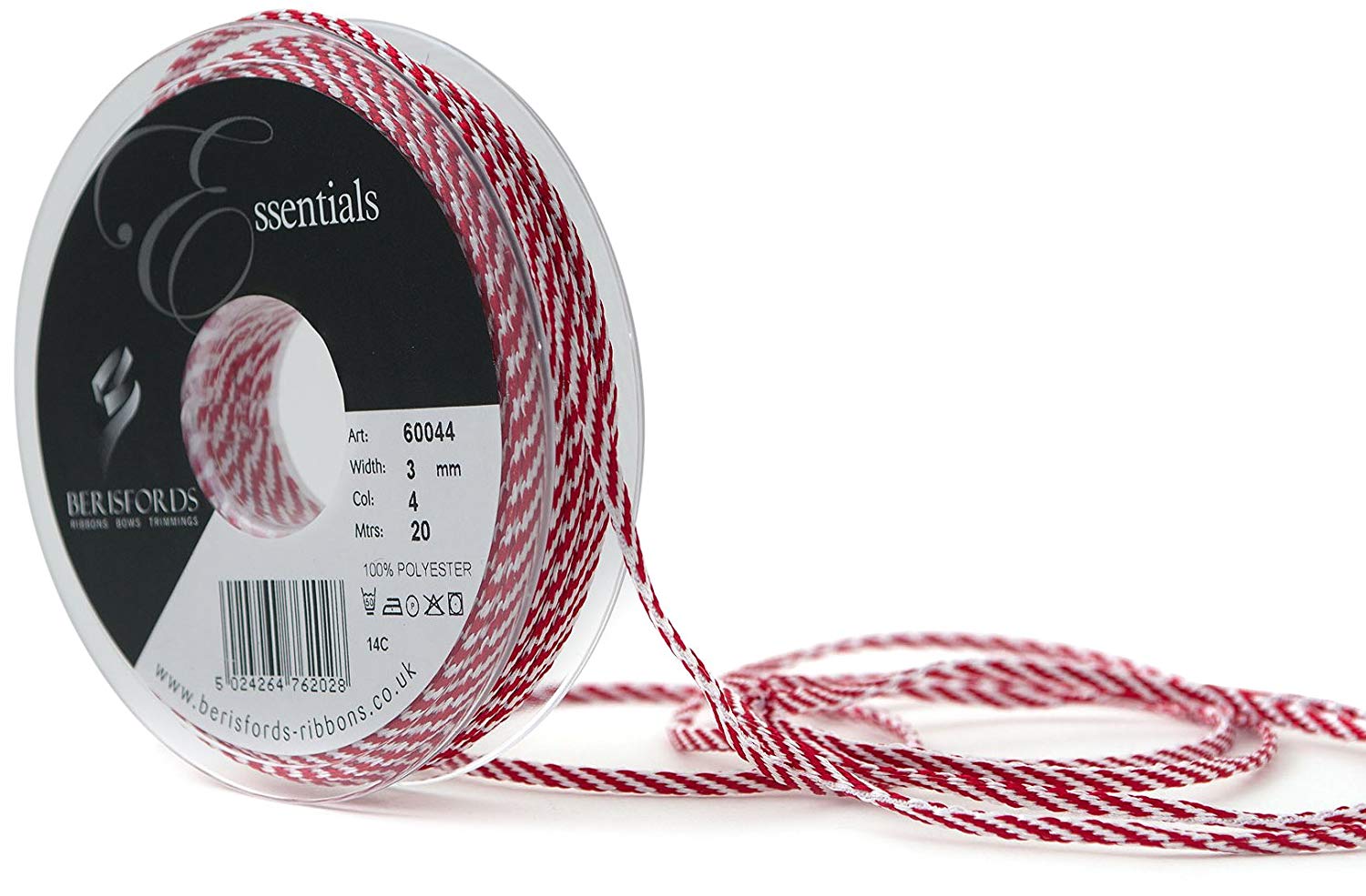 Berisfords 3 mm Bakers Twine, Red, 60044-RD-3