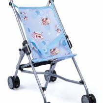 Bayer Design 30134AA Dolls Buggy, Umbrella Stroller, Carriage for Toddler, Foldable, Double Wheels, Blue