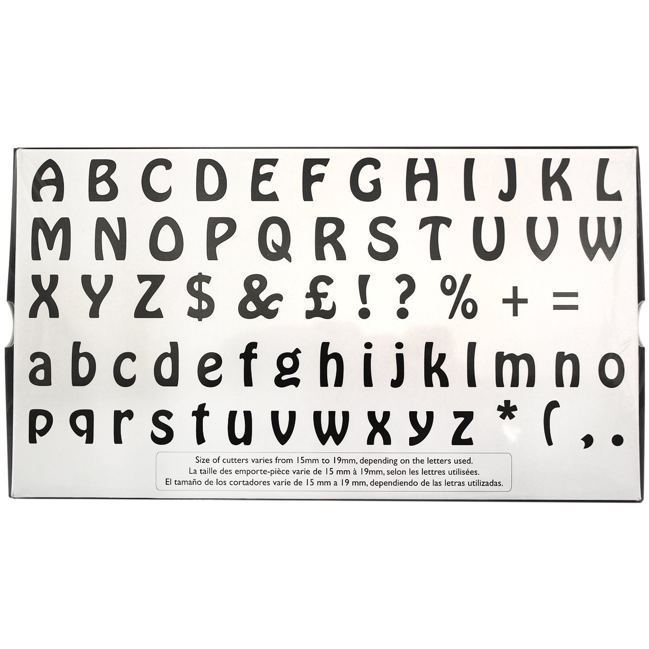 PME 43-7007 JEM Alphabet Cutters for Sugarcraft and Cake Decorating, Set of 64 White, Standard - Image 4