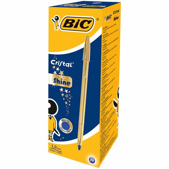 BIC Cristal Celebrate Ballpoint Pen - Blue (Pack of 20)