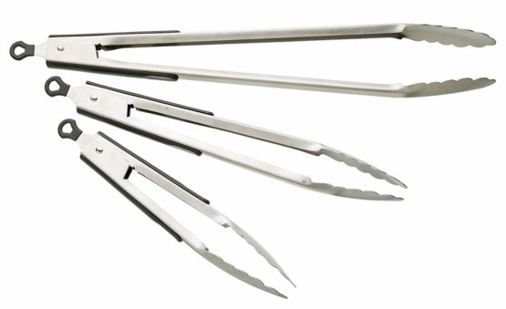 KitchenCraft MasterClass KCPROTONGS23 Deluxe Tongs with Non-Slip and Soft Grip Side Panels, Stainless Steel, Silver, 23 cm - Image 3