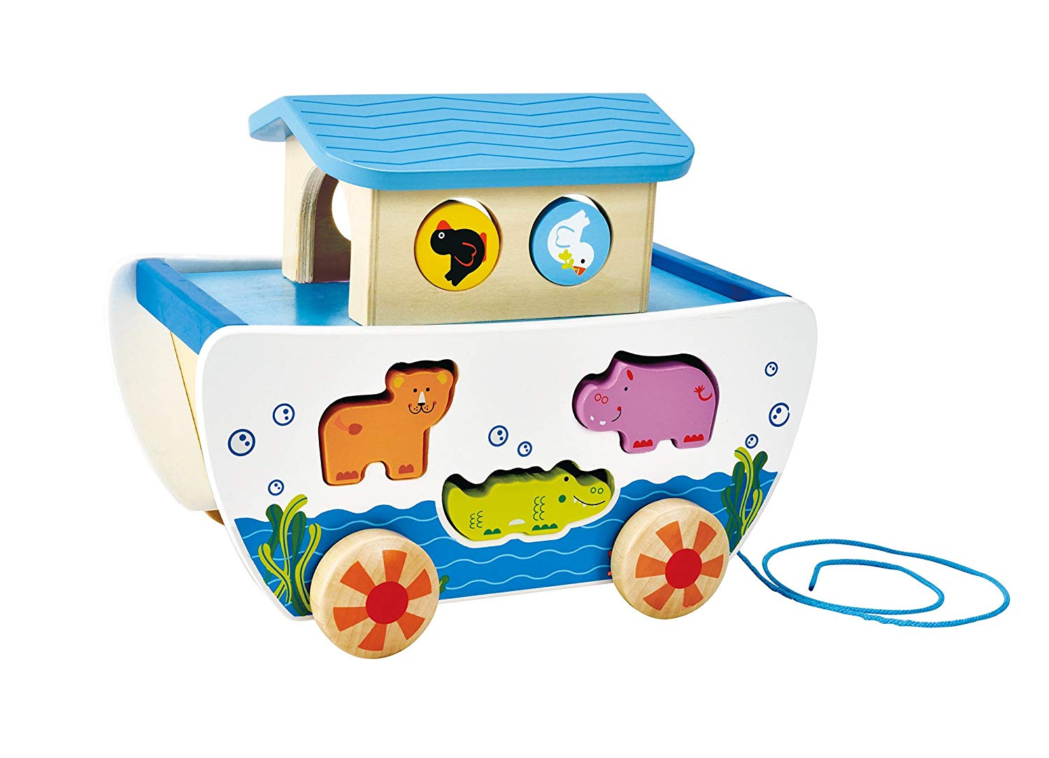 Hape Pull along Noah's Ark, Multicolor, ND - Image 4