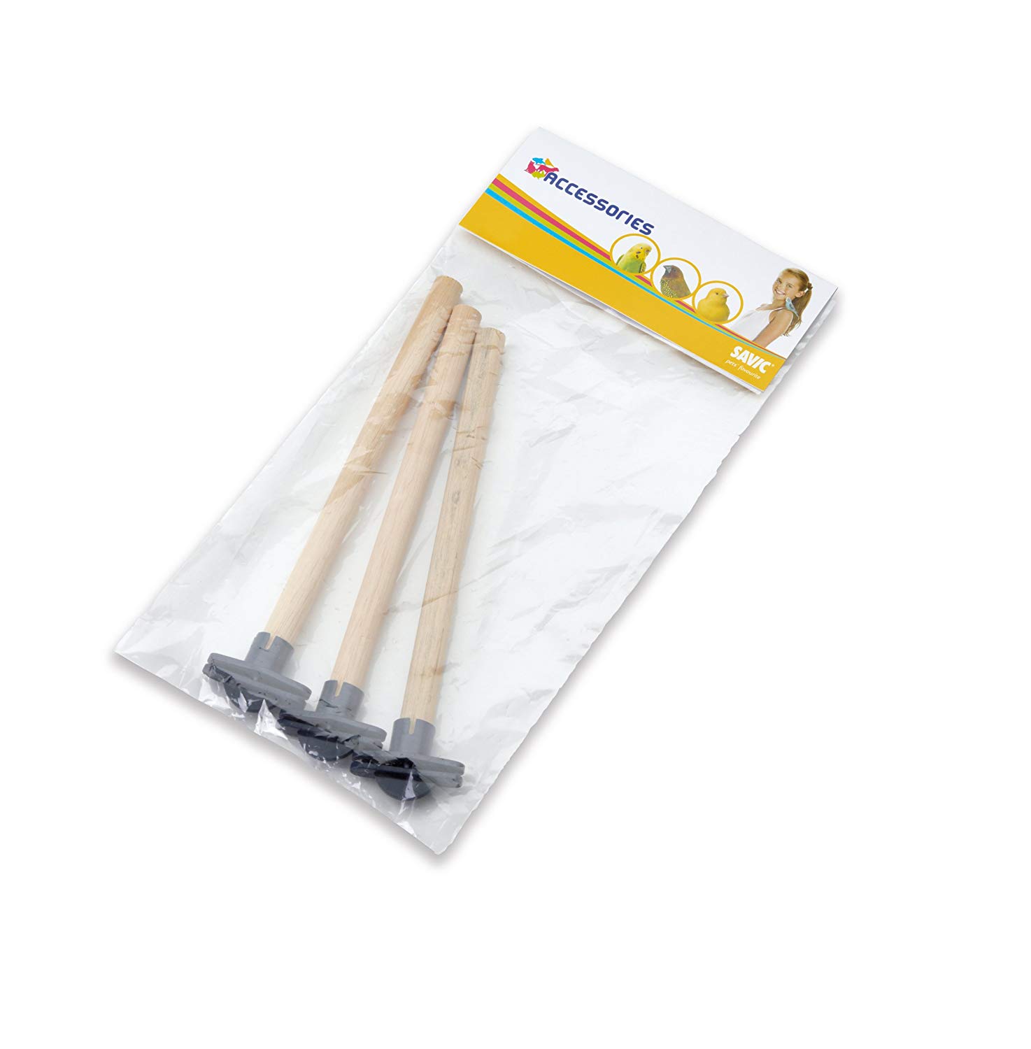 Savic Wooden Perch 12/180, 3 Pieces, Brown