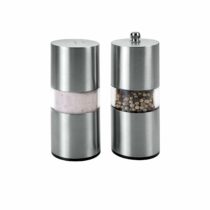 Metaltex Salt Shaker and Pepper Mill Set, Silver