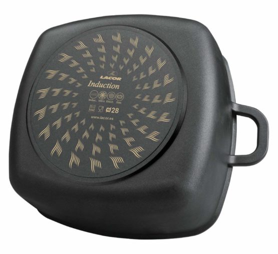 Lacor - 25829 - Square Stewing Pot - Cast Aluminium with Glass Lid - 28 x 28 cm - Image 3
