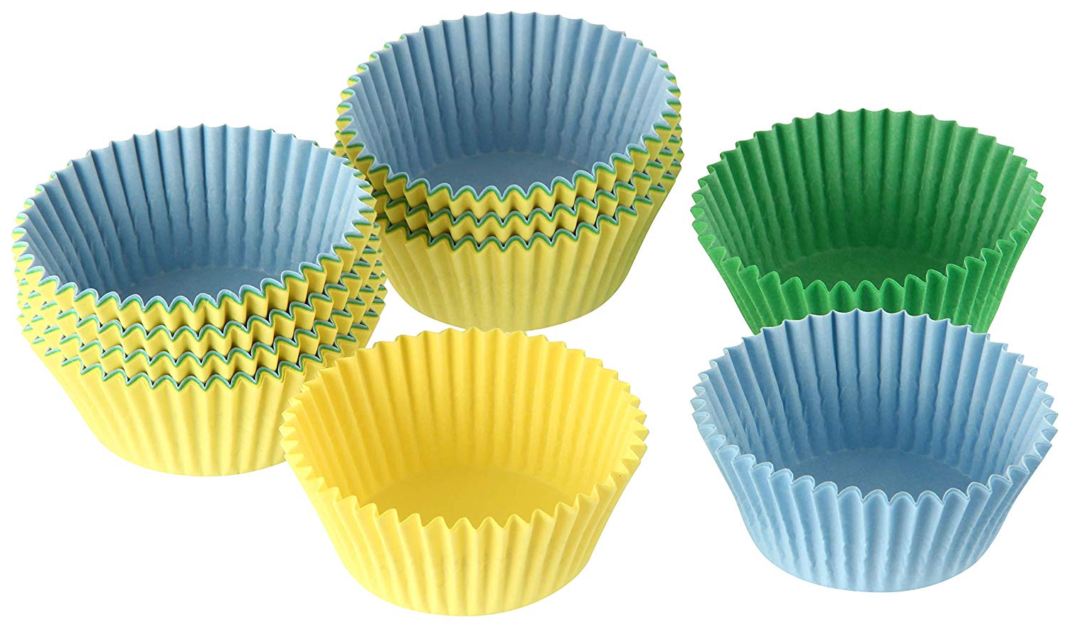 Dr. Oetker 180pcs Paper Baking Forms, 3 cm Diameter, Yellow/Green/Orange, Heat-resistant, Easy Cake Removal, Set of 180