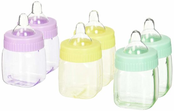 amscan 382386 Fillable Baby Bottle Favours, Multicolour, 86.18 Grams